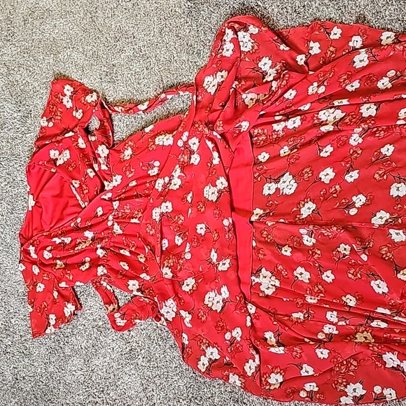 STUNNING INDIGO ROSE FLORAL MAXI PRAIRIE DRESS - Picture 8 of 10